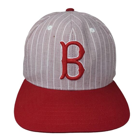 American Neelde Men's Slideback Hat Red Pinstriped Embroidered Brooklyn Dodgers - Picture 1 of 10